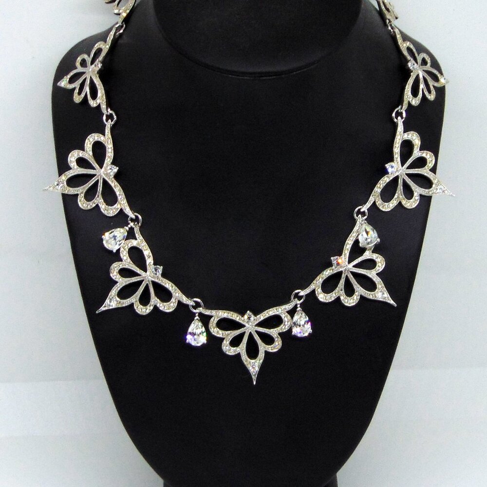 VTG Franklin Mint Alfred Durante Nightfire Icy Rhinestone Bridal Necklace Choker